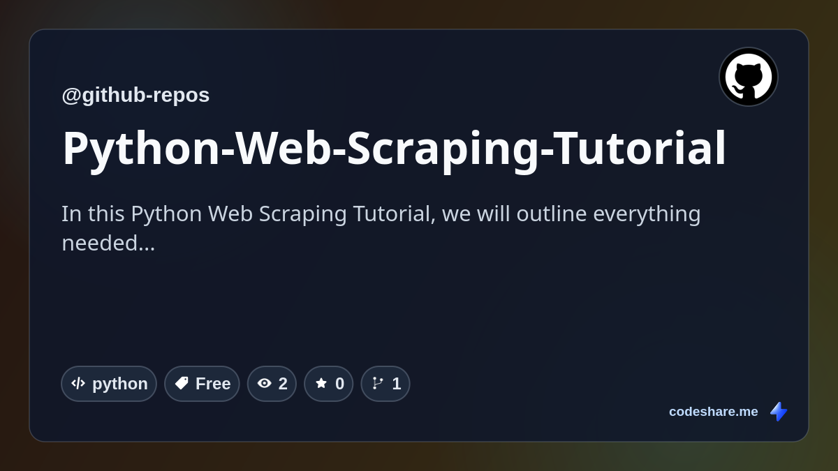 Python-Web-Scraping-Tutorial