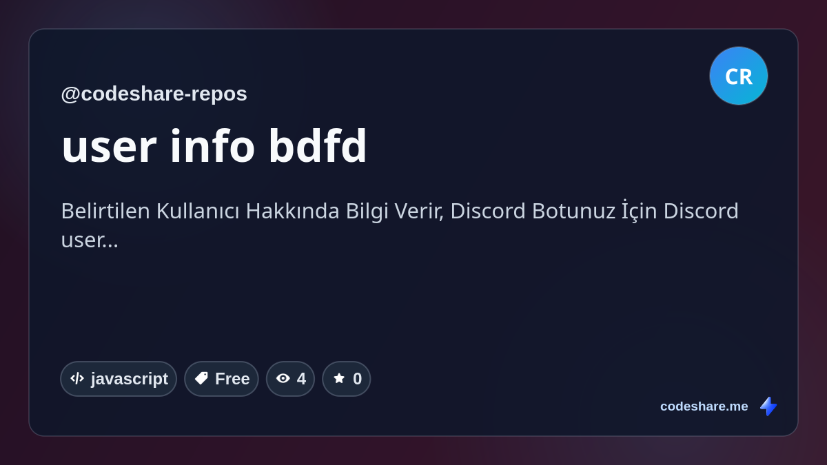 user info bdfd