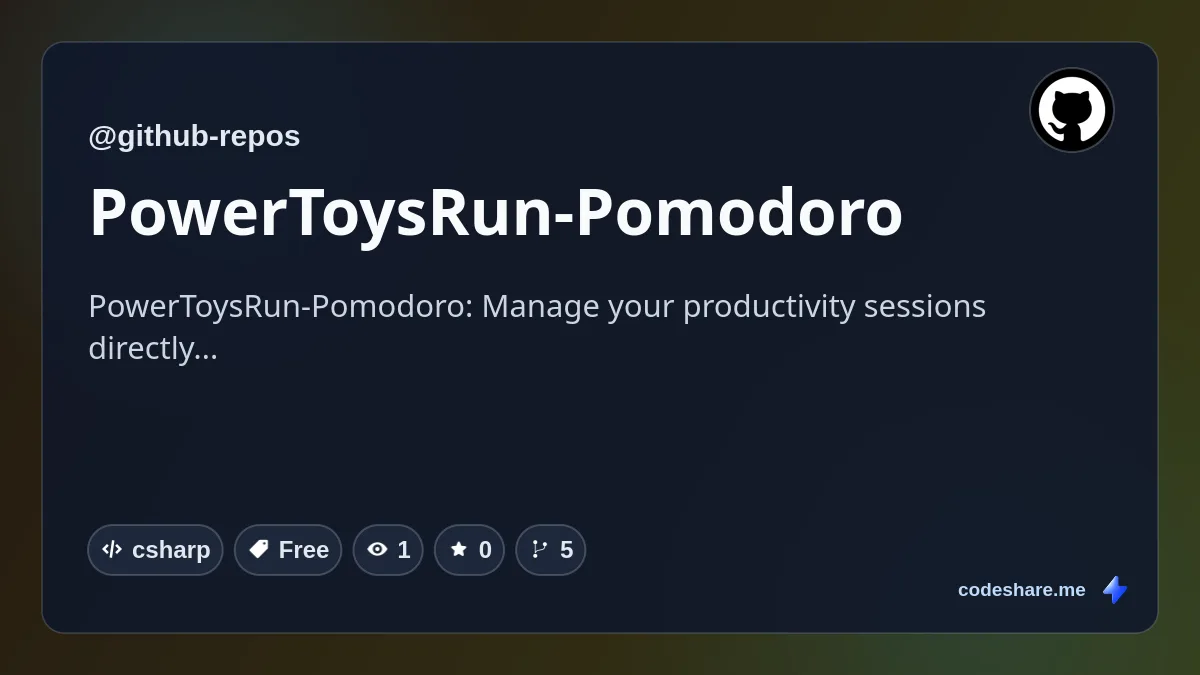 PowerToysRun-Pomodoro