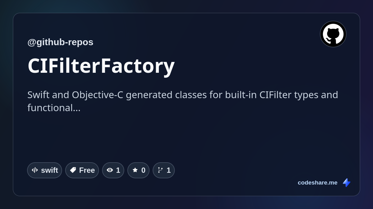 CIFilterFactory