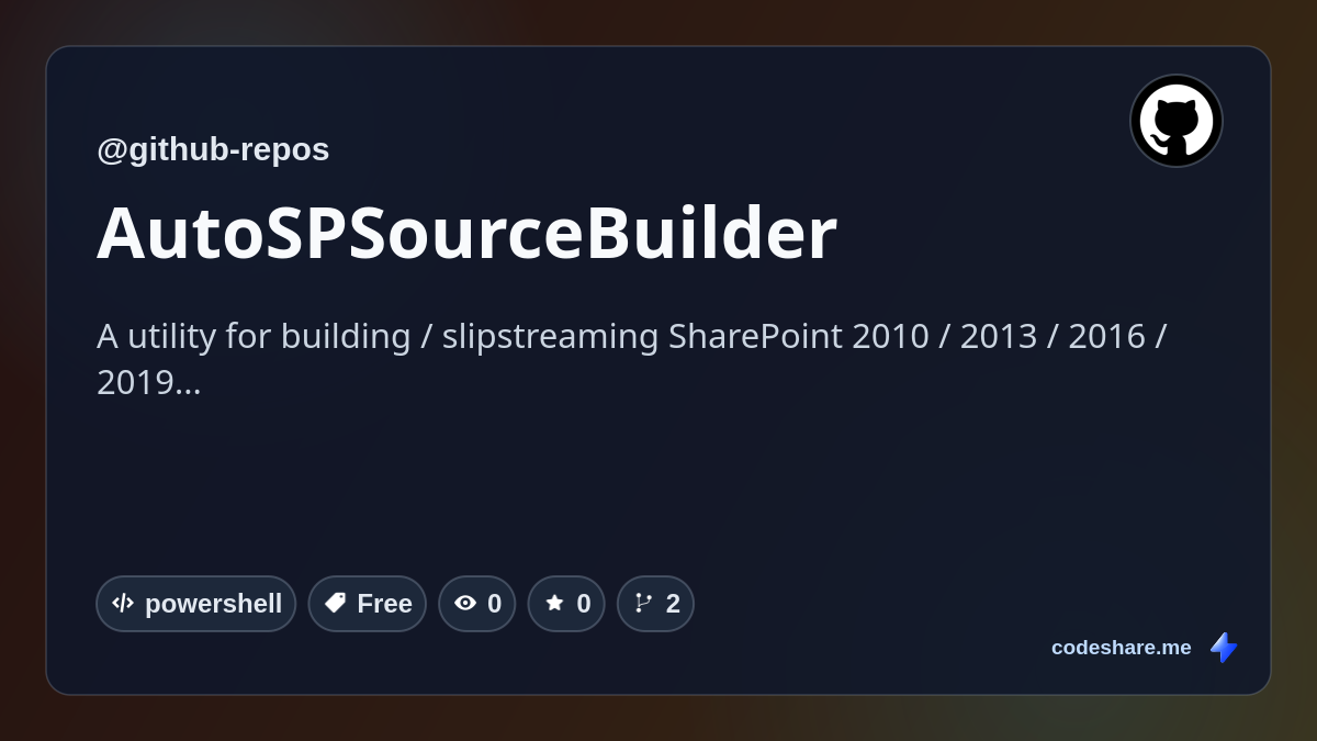 AutoSPSourceBuilder