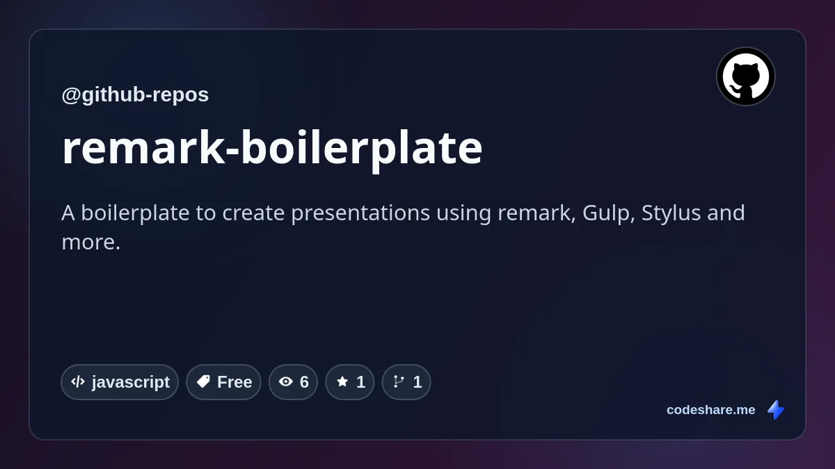 remark-boilerplate
