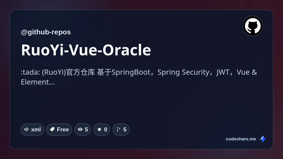 RuoYi-Vue-Oracle