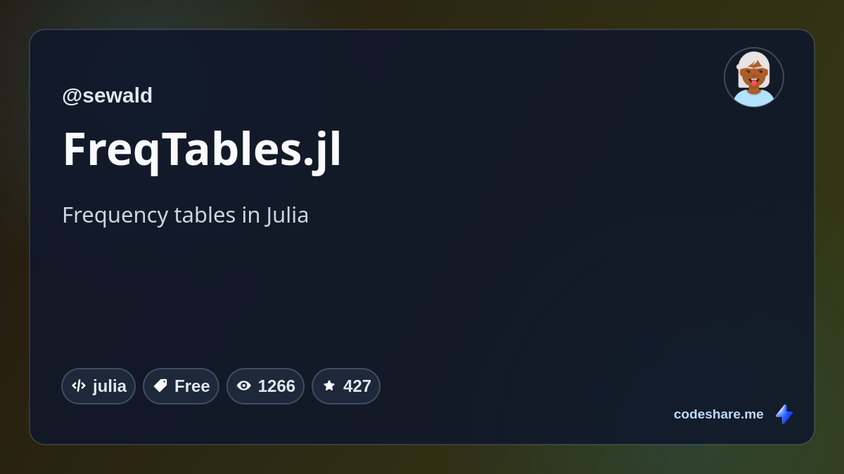 FreqTables.jl