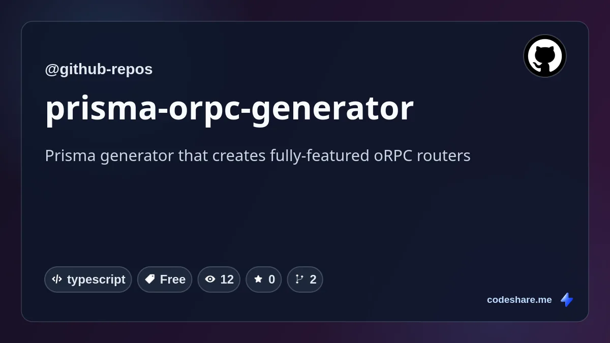 prisma-orpc-generator