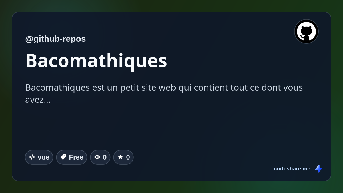 Bacomathiques