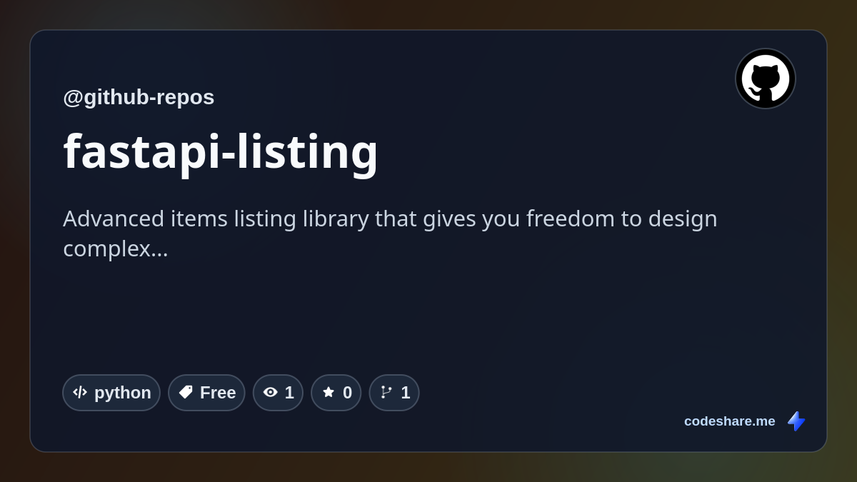 fastapi-listing