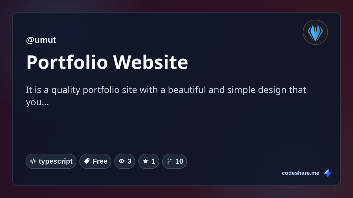 Portfolio Website