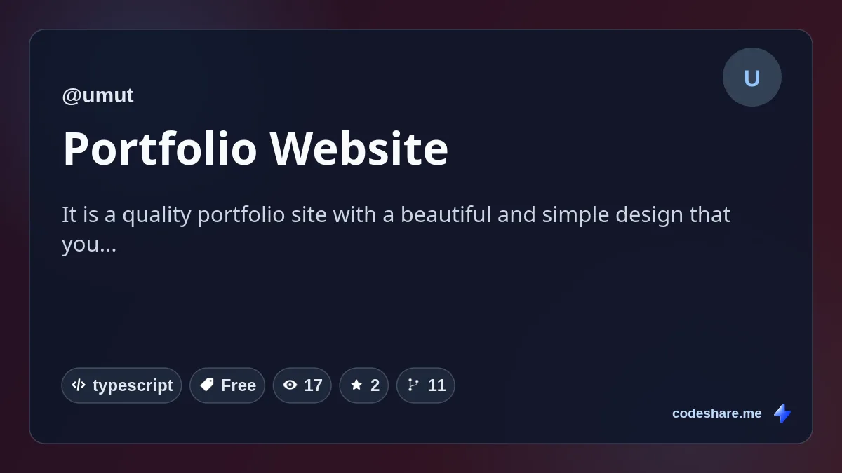 Portfolio Website