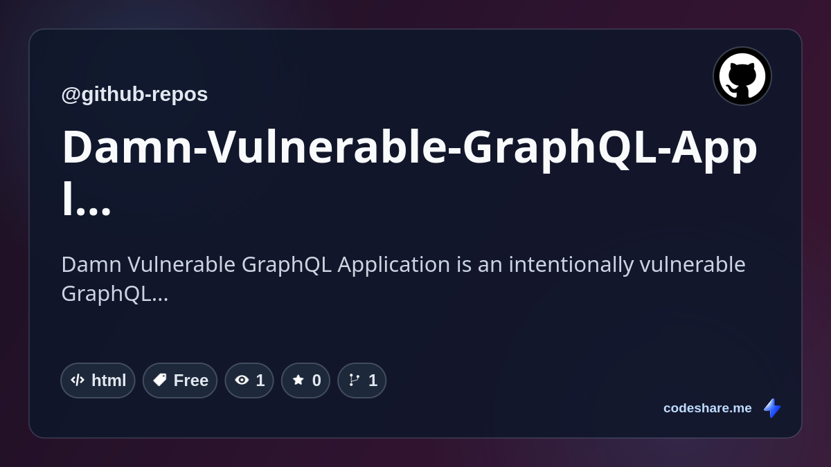 Damn-Vulnerable-GraphQL-Application
