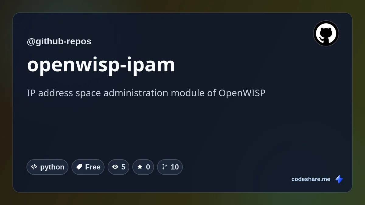 openwisp-ipam