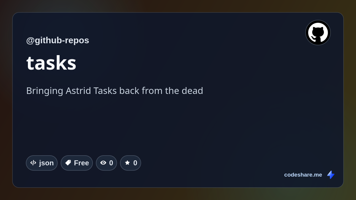 tasks