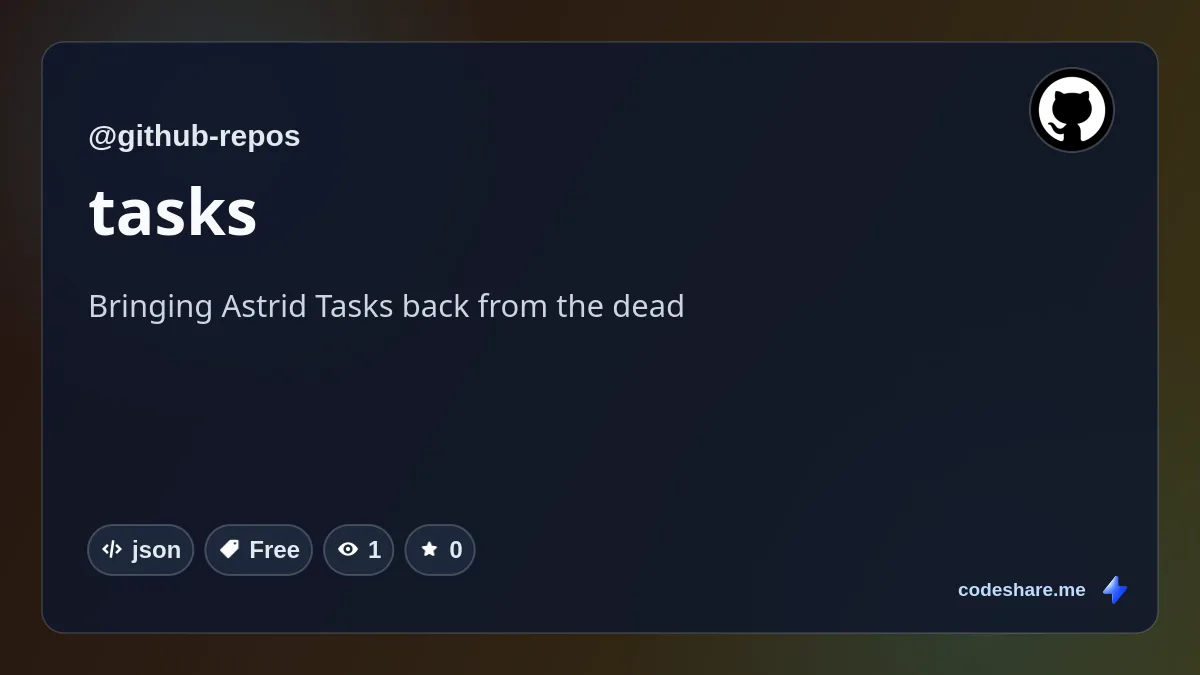 tasks