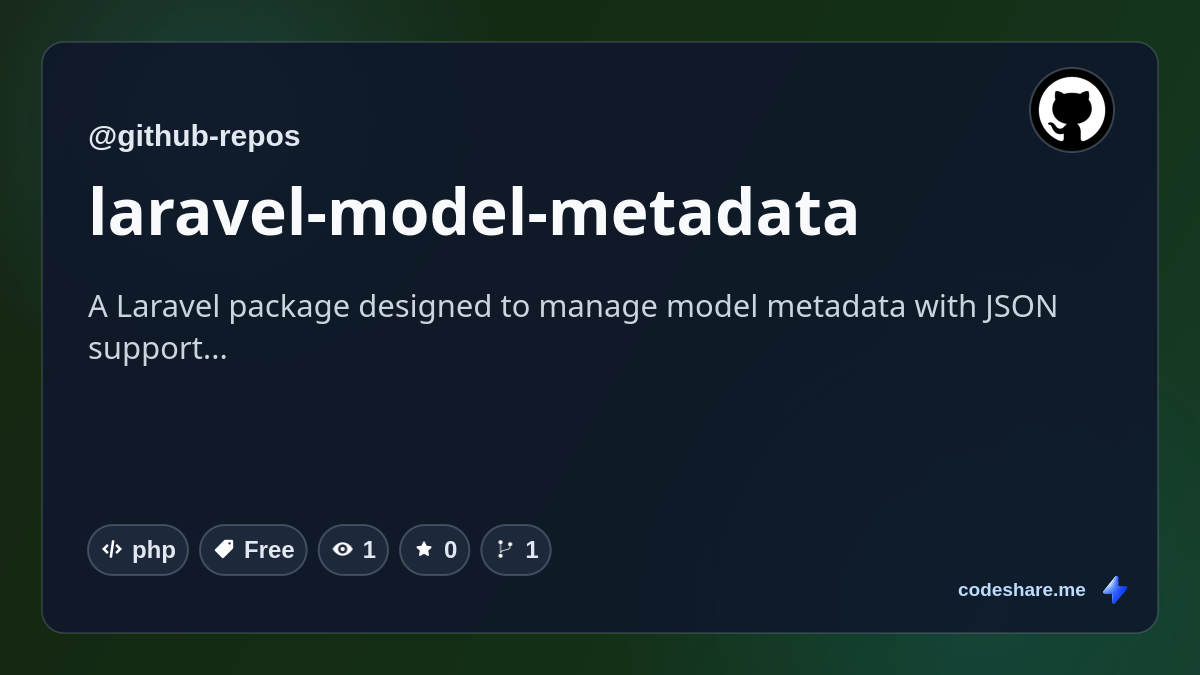 laravel-model-metadata