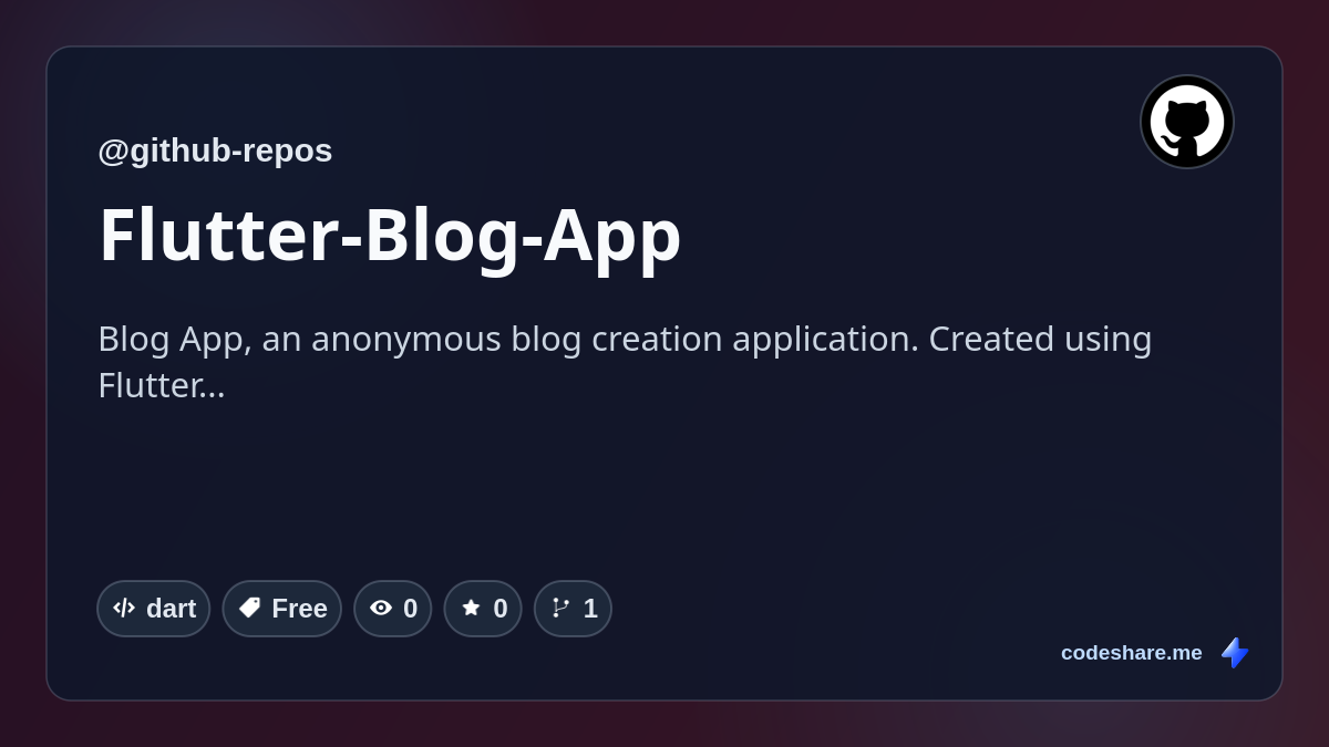 Flutter-Blog-App