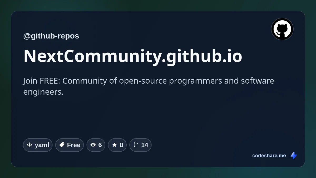 NextCommunity.github.io