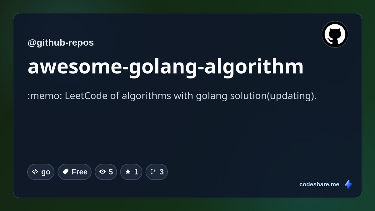 awesome-golang-algorithm
