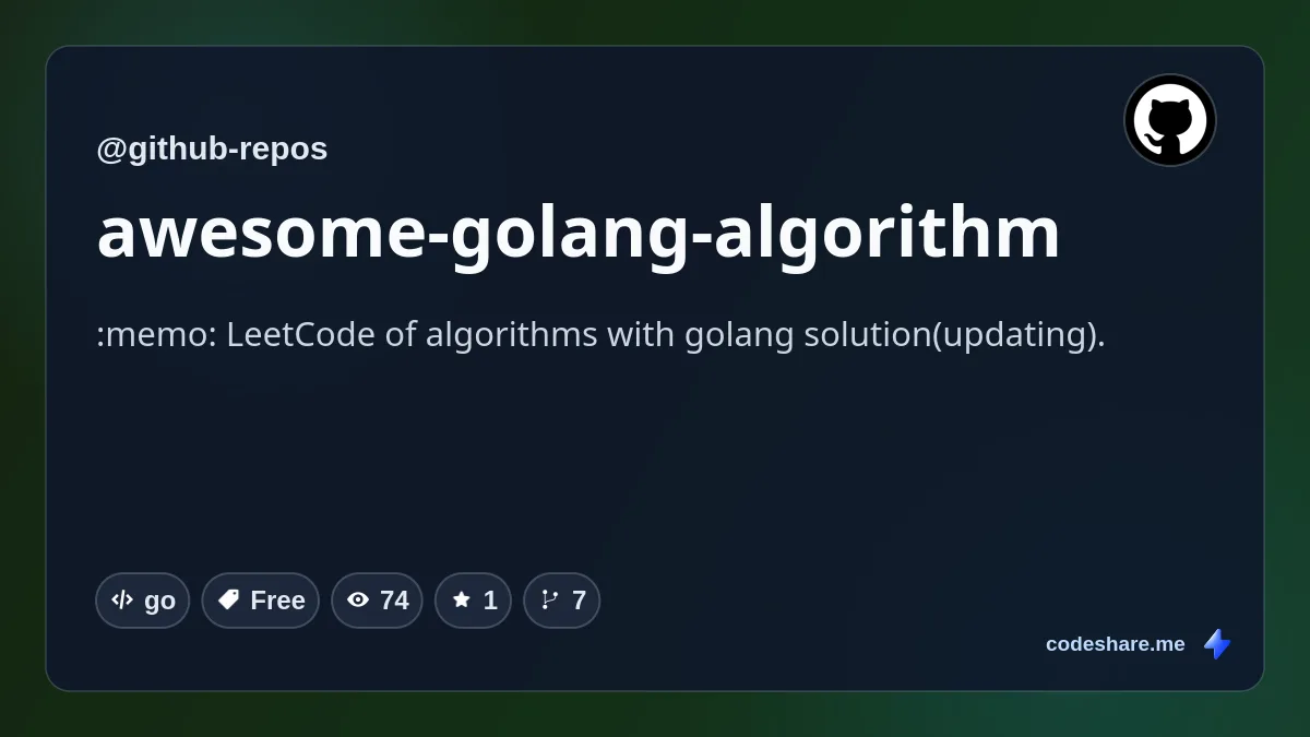 awesome-golang-algorithm